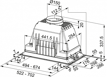 картинка Кухонная вытяжка полновстраиваемая Franke FBI 705 PLUS 