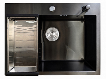 картинка Комплект мойка и смеситель Gerda 6045 G+SM.Black 