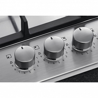 картинка Газовая варочная панель Aeg HGB64420SM нержавеющая сталь  