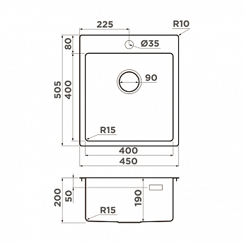картинка Мойка Omoikiri AMADARE-45-IN 