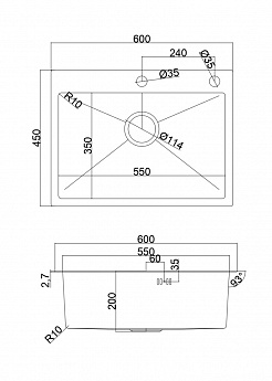 картинка Комплект Emar PVD GOLDEN (мойка, смеситель, дозатор)  