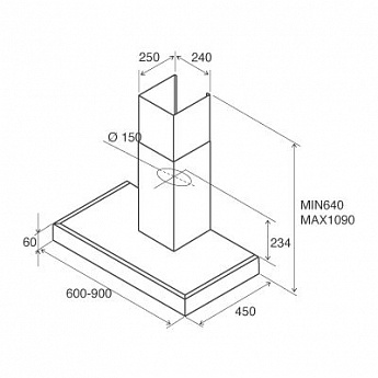 картинка Кухонная вытяжка Jetair POLA P 60 INX 