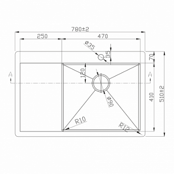 картинка Мойка для кухни Melana D7851HG-R PROFLINE золото 