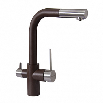 картинка |Discount| Смеситель Florentina КРИСТАЛЛ мокко 