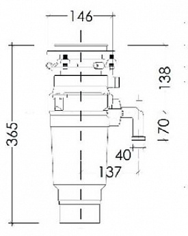 картинка Измельчитель пищевых отходов Kuppersberg WSS 750 B 