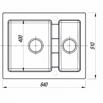 картинка |Discount| Кухонная мойка Florentina КОМБИ-640К  