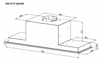 картинка Кухонная вытяжка Korting KHI 9777 GN 