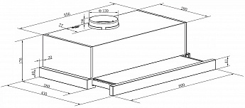 картинка Кухонная вытяжка Weissgauff TEL 06 1M WE 