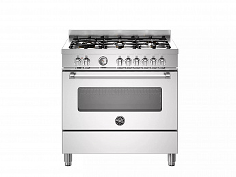 картинка Комбинированная кухонная плита Bertazzoni MAS96L1EXT нержавеющая сталь 