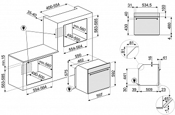 картинка Электрический духовой шкаф с СВЧ Smeg SO6302M2X 
