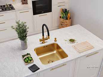 картинка Мойка для кухни Emar EMB-127А PVD Nano Golden 