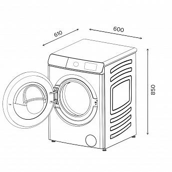 картинка Стиральная машина с сушкой Lex LWM12812WID 