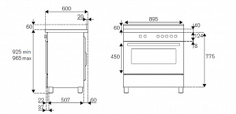 картинка Комбинированная кухонная плита Bertazzoni HER95I2EAVT слоновая кость 