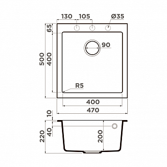 картинка Мойка Omoikiri BOSEN 47 