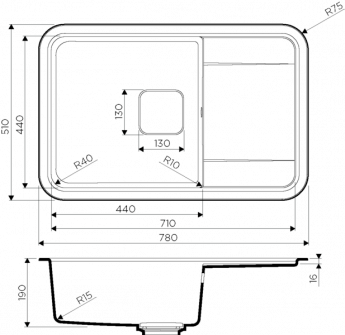 картинка Мойка для кухни Omoikiri TASOGARE-78 