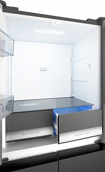 картинка Полувстраиваемый холодильник Weissgauff WCD 450 Dark Grey NoFrost Inverter 