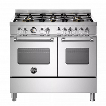 картинка Комбинированная кухонная плита Bertazzoni MAS106L2EXT нержавеющая сталь 