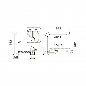 картинка Смеситель Omoikiri Nara-BN 