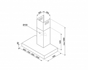картинка Кухонная вытяжка Smeg KBT1200XE 