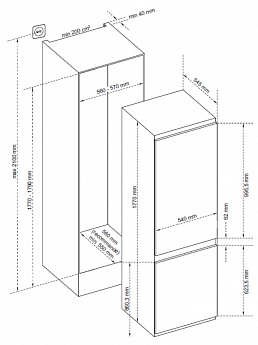 картинка Встраиваемый холодильник De Dietrich DRC1775EN 