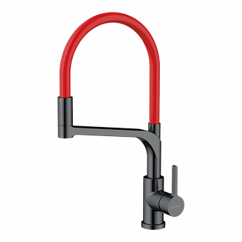 картинка Смеситель Omoikiri SINTO 2 PLUS красный излив 