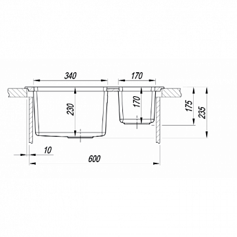 картинка |Discount| Кухонная мойка Florentina КОМБИ-640К  
