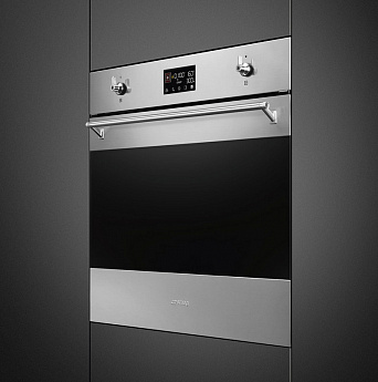 картинка Электрический духовой шкаф с СВЧ Smeg SO6302M2X 