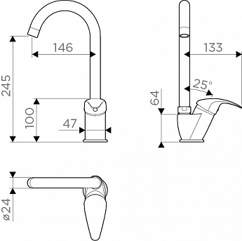 картинка Смеситель Omoikiri UMI 