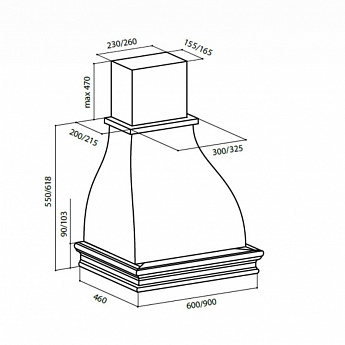 картинка Кухонная вытяжка Lex TORINO 600 WHITE 