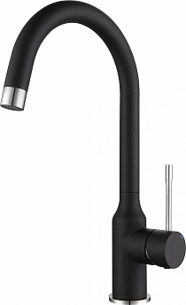 картинка Смеситель Rivelato Garda 1923502 nero/cromo 