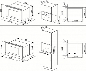 картинка Микроволновая печь Smeg MP822NAO антрацит 