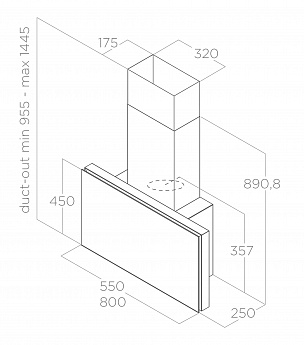 картинка Кухонная вытяжка Elica PLAT @ BL/F/55 
