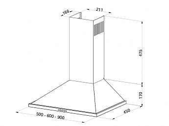 картинка Кухонная вытяжка Evelux HUGGE 60 IR 