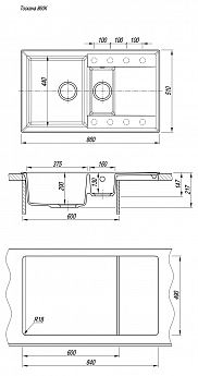 картинка Мойка для кухни Florentina ТОСКАНА 860К 