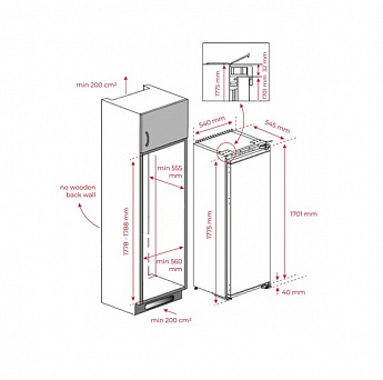 картинка Встраиваемый холодильник Teka RSL 73360 FI 