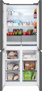 картинка Полувстраиваемый холодильник Weissgauff WCD 450 Dark Grey NoFrost Inverter 