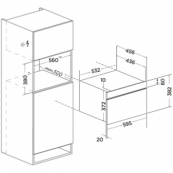 картинка Микроволновая печь встраиваемая Midea MI10250GB черный 
