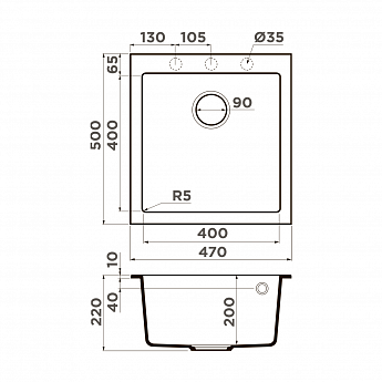 картинка Мойка Omoikiri BOSEN 47 
