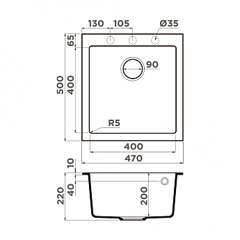 картинка Мойка Omoikiri BOSEN 47A 