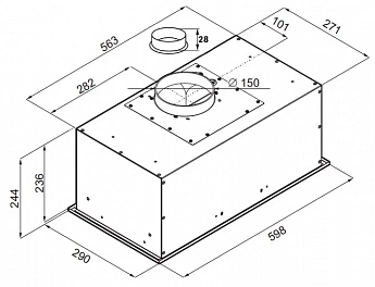 картинка Кухонная вытяжка Maunfeld CROSBY POWER 60 BLACK 