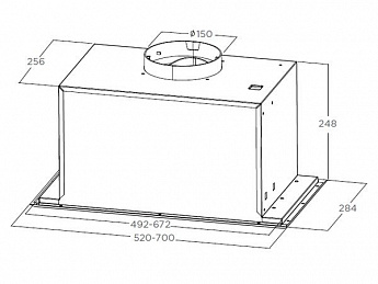 картинка Кухонная вытяжка полновстраиваемая Midea MH60I370W белая 