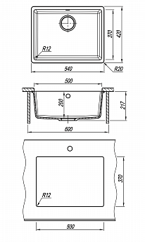 картинка Мойка для кухни Florentina МАДЕНА 500 