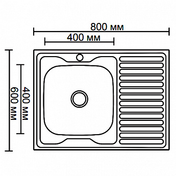 картинка Мойка для кухни Ledeme L98060-6R глянец 