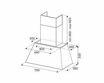 картинка Кухонная вытяжка Bertazzoni KR70HER1NEDA 