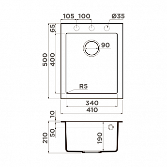 картинка Мойка Omoikiri BOSEN 41A 