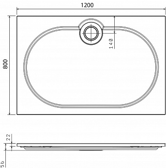 картинка Поддон Florentina Прямоугольный П-1 80*120 