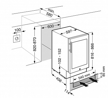 картинка Встраиваемый винный шкаф Liebherr UWKes 1752-26 001 GrandCru 