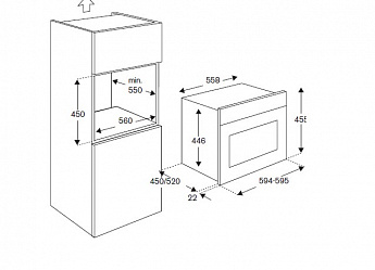 картинка Электрический духовой шкаф с функцией СВЧ Bertazzoni F457HERMWTNE чёрный 