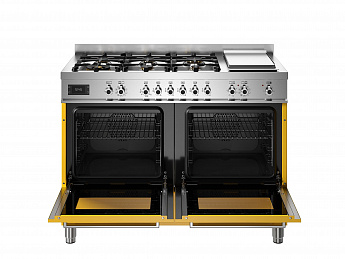 картинка Комбинированная кухонная плита Bertazzoni PRO126G2EGIT жёлтая 