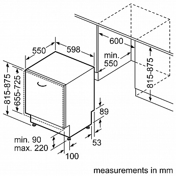 картинка Посудомоечная машина встраиваемая Bosch SMV4HTX28E 